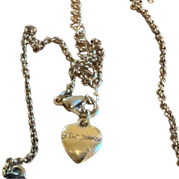 BETSY JOHNSON BOW POLKA DOT NECKLACE 16” - Picture 3 of 4